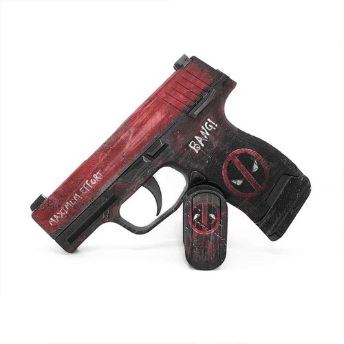 GunSkins Precut Pistol Skin for Sig Sauer P365 Macro - Compatible with Airsoft AEG BB Gun - Vinyl Wrap - Easy to Install - 100% Waterproof - Matte Finish - Made in USA - GS Hand Cannon