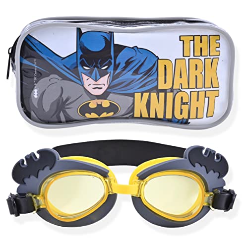Kids Swim Goggles for Boys and Girls with Carrying Case - Yellow