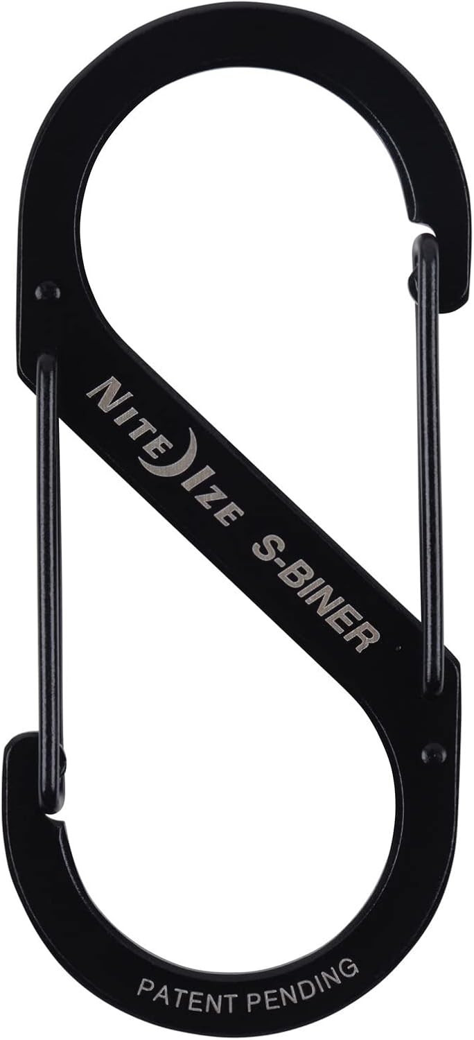 Nite Ize SB4-03-01 3.52" X 1.57" X 0.31" #4 Black S-Biner Dual Carabiner