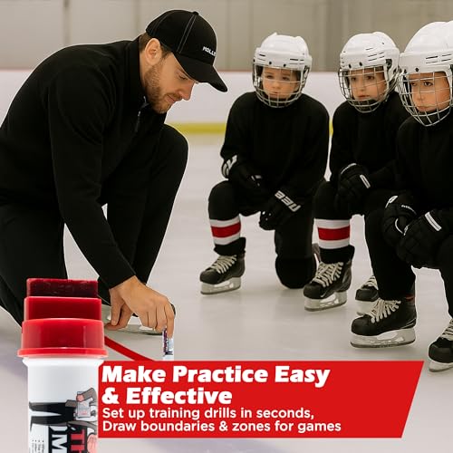 Ice Hockey Line Marker for Rink Training and Practice - Red