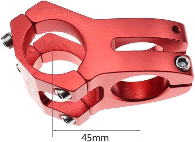 31.8 Stem 45mm Bike Stem Wake Mountain Bike Stem Short Handlebar Stem for Most Bicycle, Road Bike, MTB, BMX, Fixie Gear, Cycling (Aluminum Alloy, Black Blue Gold Red)