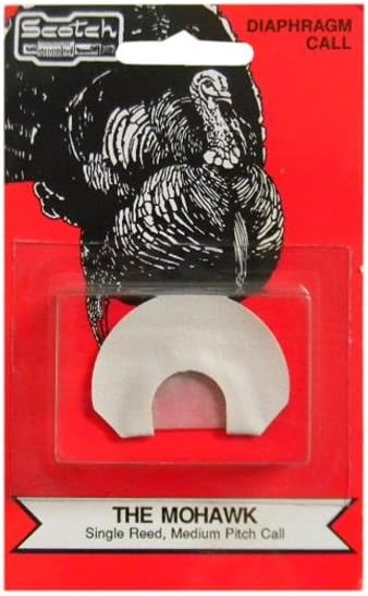 Pete Rickard's Scotch The Mohawk White Single Reed Turkey Diamphragm Mouth Call, 2365
