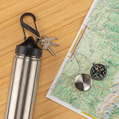Carabiner Clip 3.5 Inch Plastic Black Lightweight Durable Keychain