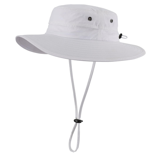Home Prefer UPF50+ Mens Sun Hat Wide Brim Fishing Hat for Men Womens Sun Protection Bucket Hat for Beach Gardening Golf White