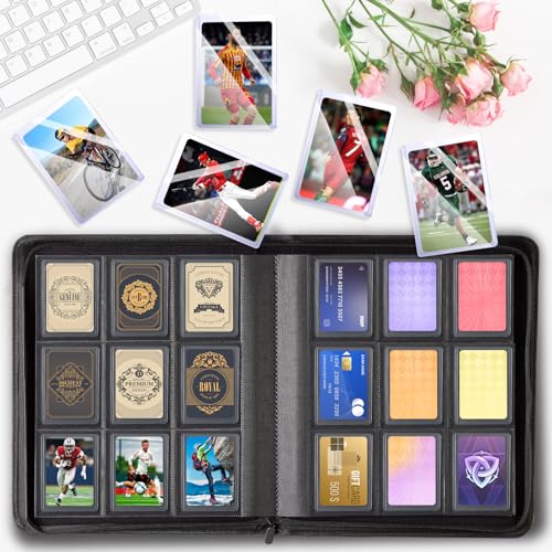Black TopLoad Card Binder with 20 Toploaders - 9 Pocket Collectors Album