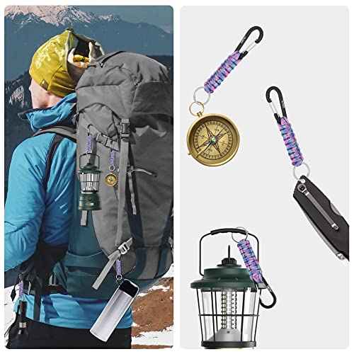EOTW Carabiner Keychain,Paracord Keychain Small Aluminum Clip D Ring for Camping, Hiking, Fishing, Or As A Key Organizer