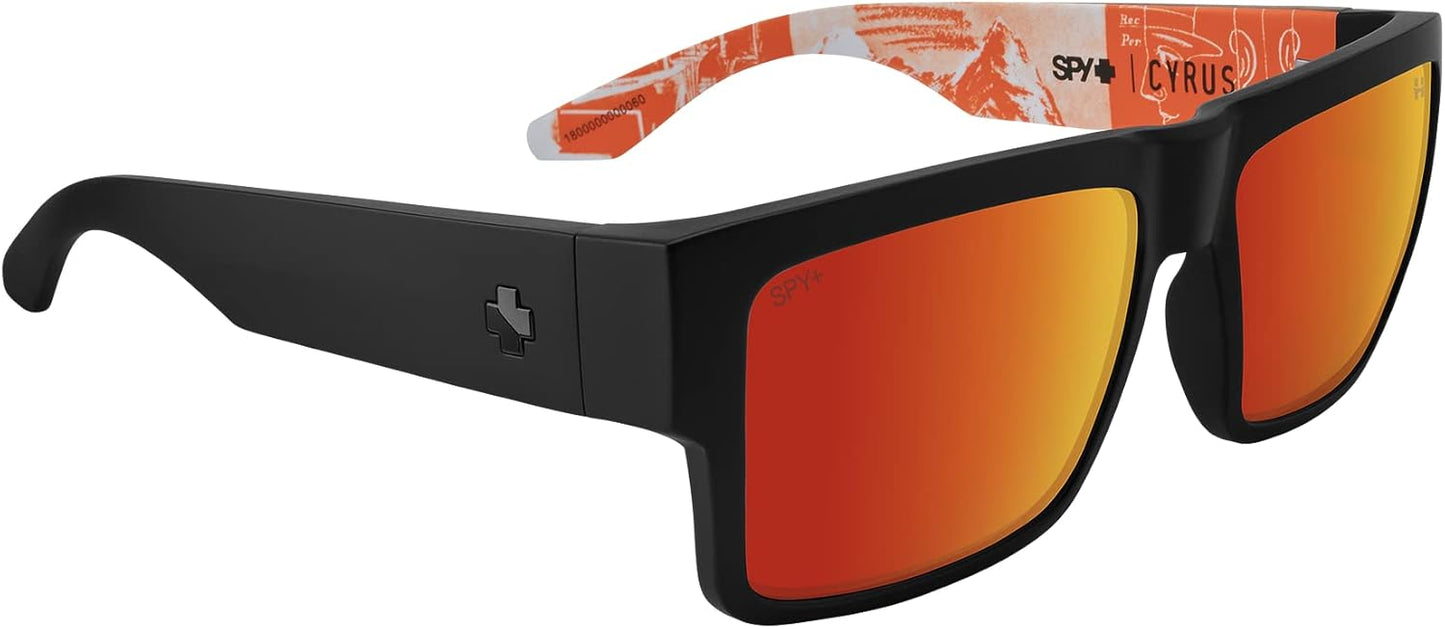 SPY Optic Cyrus, Square Sunglasses, Color and Contrast Enhancing Lenses
