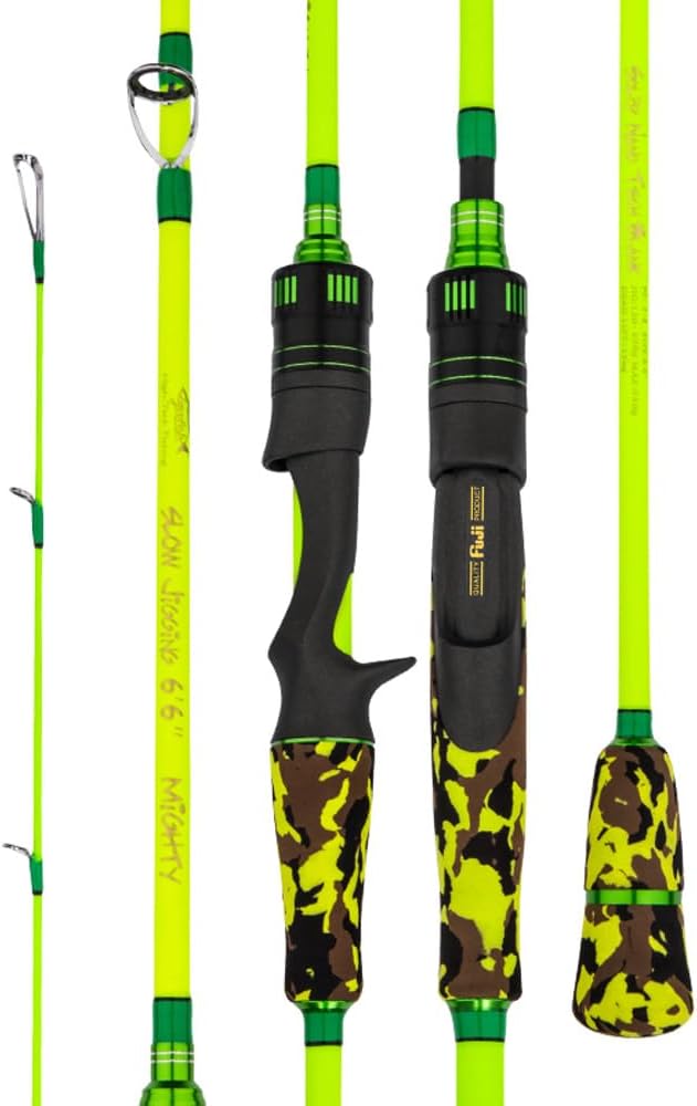 GOOFISH® Green 6'6"(195cm) Solid Nano Tech Blank Saltwater Slow Pitch Jigging Rod PE2-4 Jig 120-350g