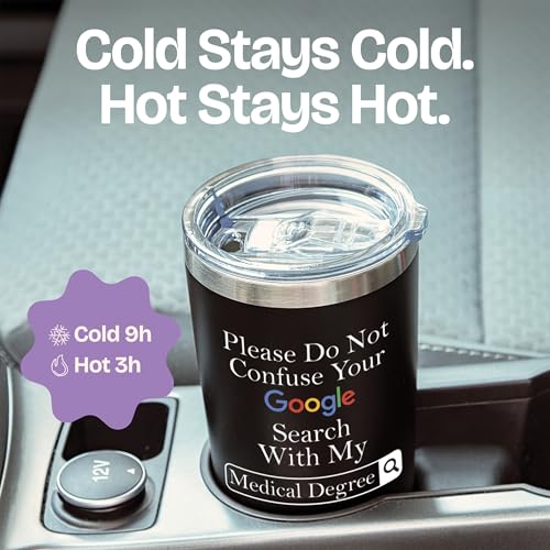 Medical Degree Mug for Doctors - Black 20oz Tumblers Gifts for Physicians
