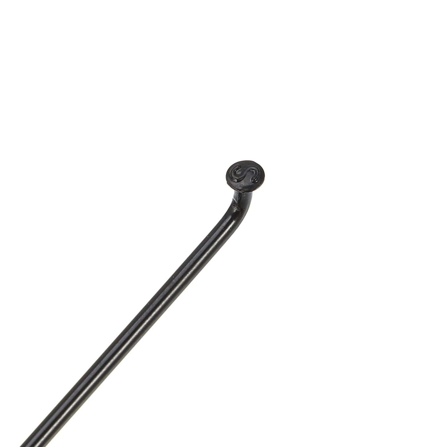 X AUTOHAUX 40 Pcs 14G J Bend 202mm x 2mm Bike Bicycle Spokes with Nipples Steel Black