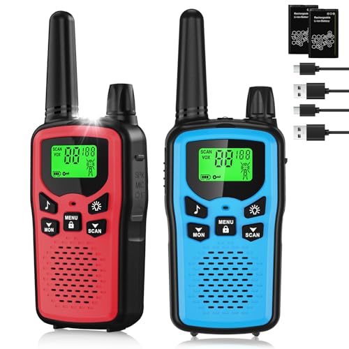 Rechargeable Long Range Two Way Radio Walkie Talkies for Adults - 2 Pack