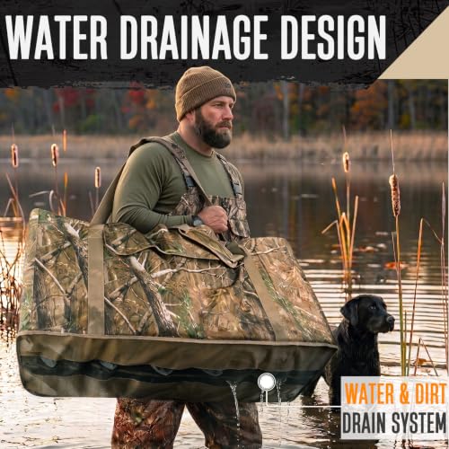 Fall Forest 12 Slot Duck Decoy Bag for Waterfowl Hunting with Drainage
