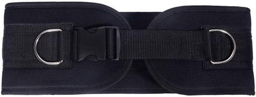 HemeraPhit Pull-up Belt Weighted Dip Belt with Chain Double D-ring Weightlifting Back Support Strap Home Gym Equipment Waist Belt