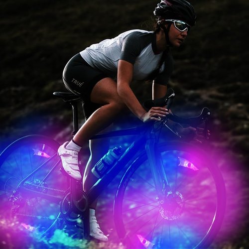 Bicycle Spoke Lights, LED Reflector Lights for Bikes, Adjustable Brightness Mode Light, Waterproof Night Cycling Spoke Light, Green, Yellow, Pink, Colorful, Blue, etc.
