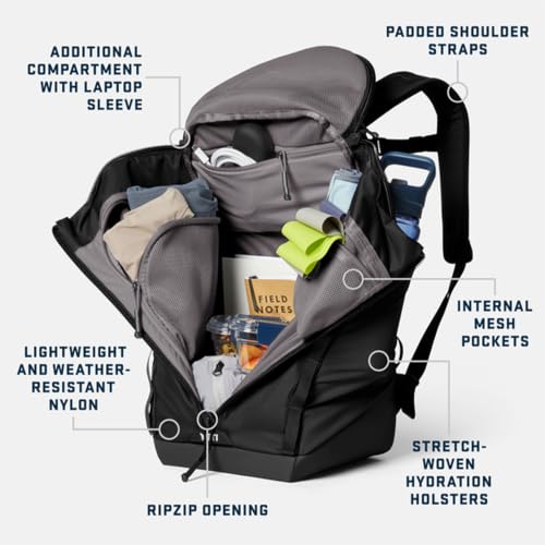 YETI Palo 26L Active Backpack for Work & Gym - Black, Lightweight & Durable