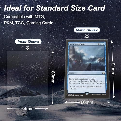 Clear Card Sleeves 2400 Pack Perfect Fit Inner Sleeves for Trading Cards - Double-Sleeving