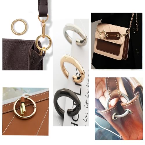 2 Inch Black Carabiner Clips Set with Spring Gate for DIY Crafts & Keychains