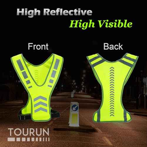 Reflective Running Vest Gear with Pocket for Women Men Kids, Safety Reflective Vest Bands for Night Cycling Walking Bicycle Jogging