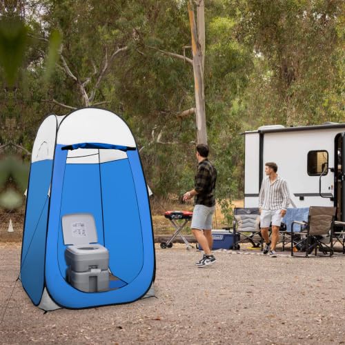 Leader Accessories Blue Pop Up Shower Tent 4x4ft Privacy Camping Shelter