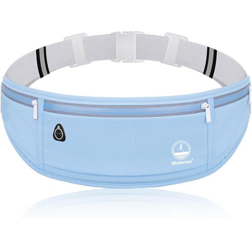 Slim Running Belt Fanny Pack for Women, Jogging Pocket Waist Pack Money Belt Phone Holder for Running Hiking Traveling - Blue