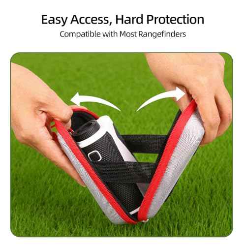 Golf Range Finder Case - Universal Protective Rangefinder Hard Case Compatible with Bushnell, Callaway, Garmin & More Rangefinders, Shockproof Anti-Scratch Rangefinder Pouch (Silver)