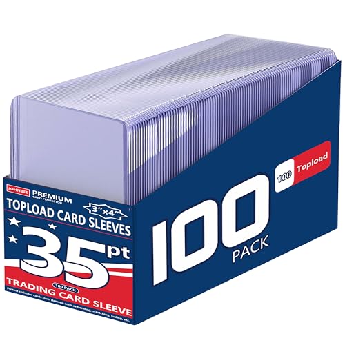 100 Clear Hard Plastic Card Sleeves 3x4 Inches for Trading Cards & Collectibles