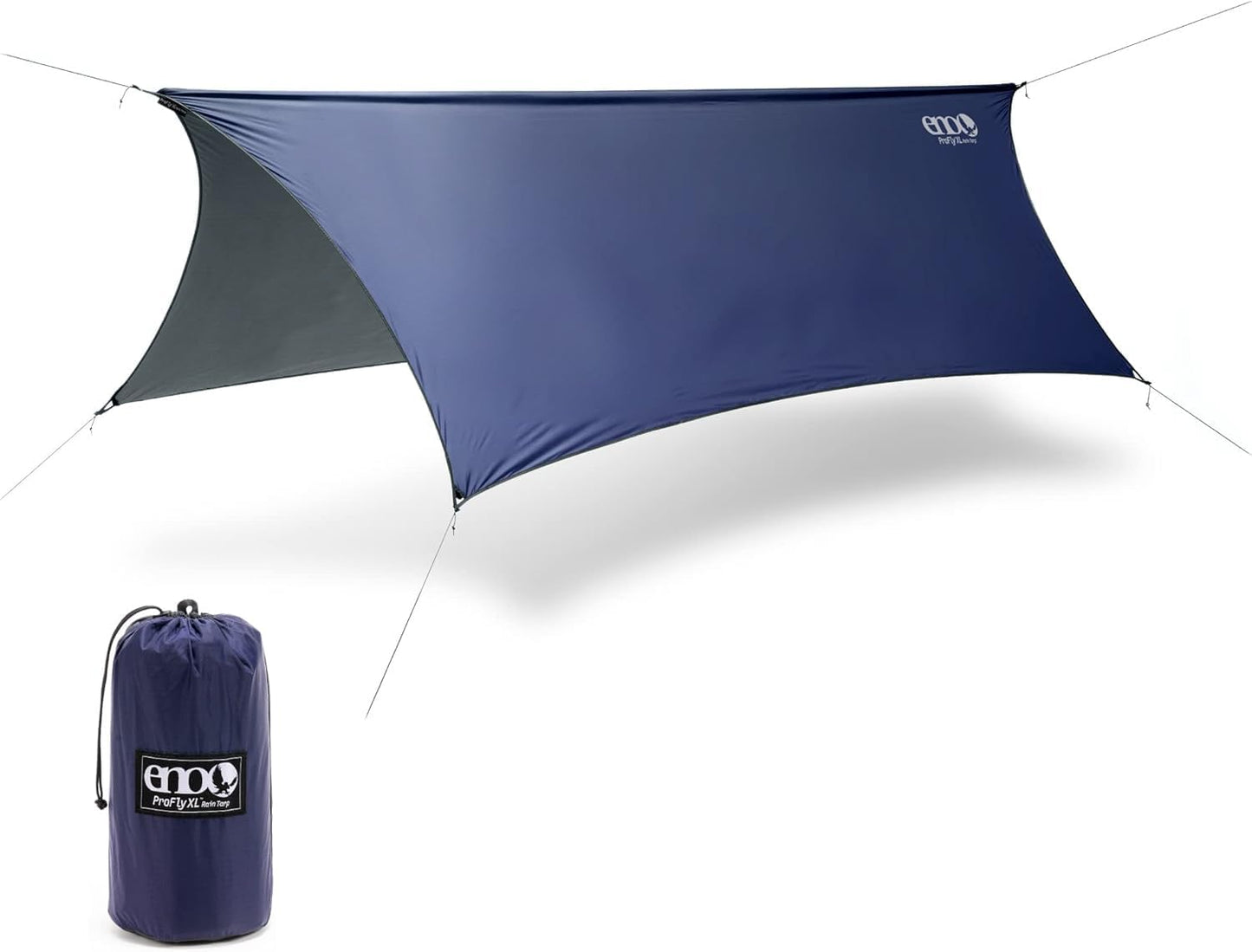 ProFly XL Ultralight Rain Tarp by ENO - Navy/Charcoal Camping Shelter