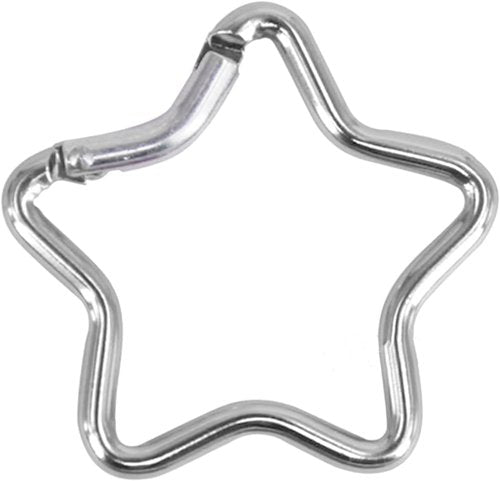 Light Pink Carabiner Clip, Star Shaped Climbing Buckle, Aluminum Alloy Heavy Duty Keyring Hook for Camping Fishing Hiking Traveling Aluminum Key Chain Clip Accessories Outdoor, Car Keychain
