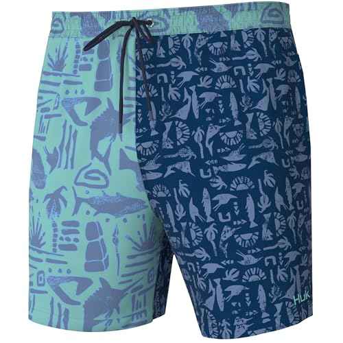 HUK Mens Pursuit Volley Pattern Short, Quick-Dry Shorts for Men