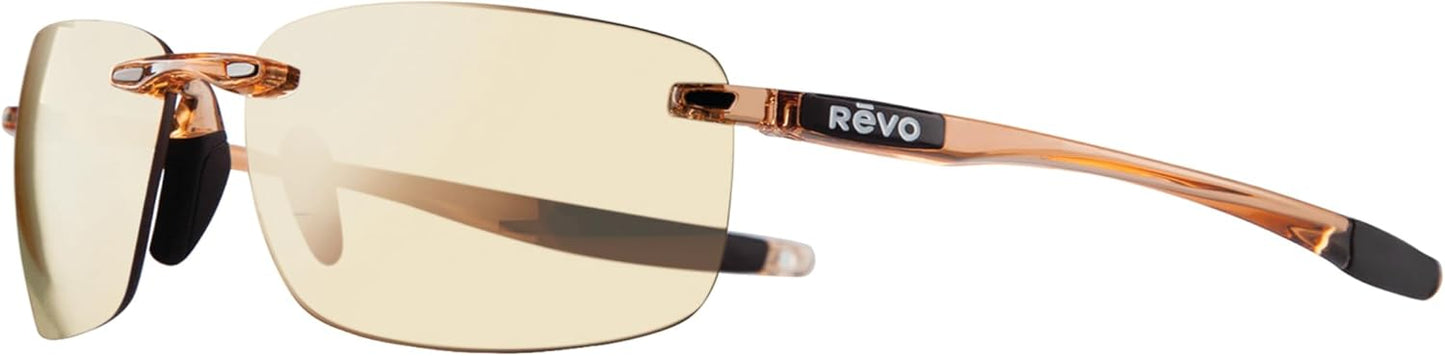 Polarized Rimless Rectangular Revo Descend N Sunglasses - Stylish UV Protection