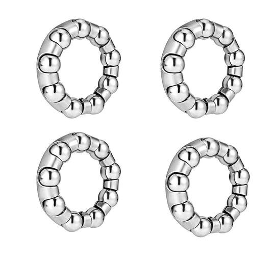 Generic 4pcs Bike Ball Crank Bearing 6mm(1/4 Inch) X 9 Balls Ball Bearings for Bike Crank Bottom Bracket Bicycle Ball Bearings Retainer Bike Parts Repair Accessories, Silver, ZXCZZZC004