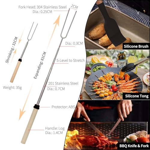 21pcs Silicone Camping Cookware Set with Utensils - Black Kitchen & Hiking Gear