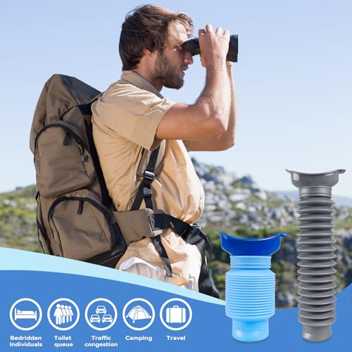 Pee Bottles for Men, Adjustable Emergency Urinal 750ml, Car Pee Bottle for Men and Women, Portable Toilet for Car, Shrinkable Personal Mobile Toilet,Urine Bottle, Travelling, Traffic Jams & Hiking