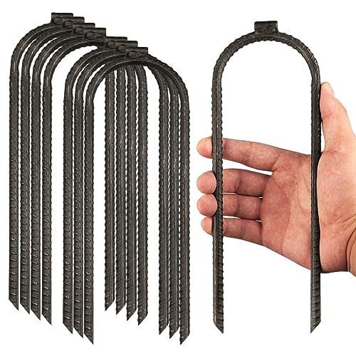 Heavy Duty Rebar Wind Stakes for Trampolines - 10x3 Inch Ground Anchors