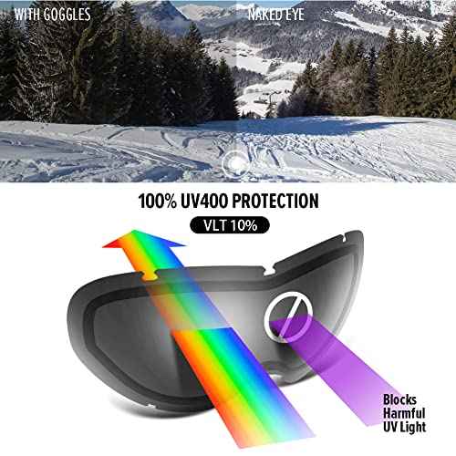OutdoorMaster Kids Ski Goggles, Snowboard Goggles - Youth Snow Goggles