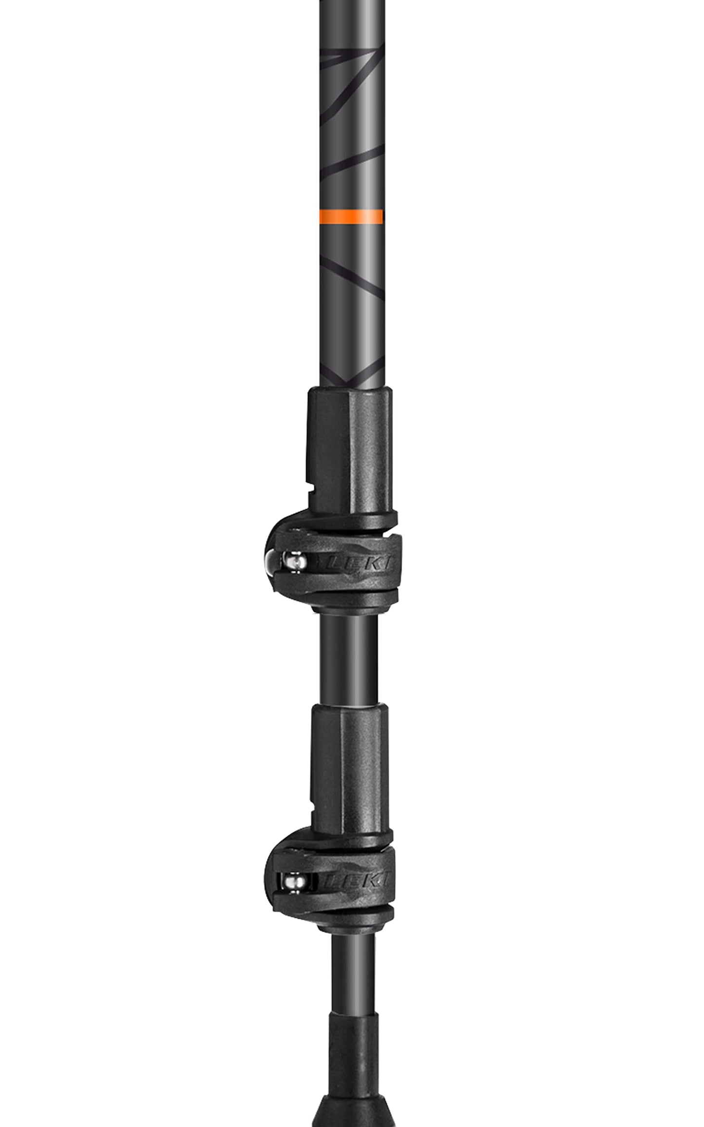LEKI Makalu Cork Lite Aluminum Adjustable Lightweight Walking Poles for Trekking & Hiking - Orange-Black-Anthracite - 100-135 cm