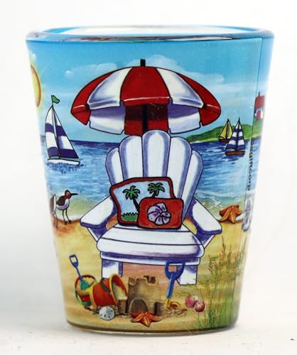 Daytona Beach Florida Souvenir Shot Glass - Beach Chair In and Out Design