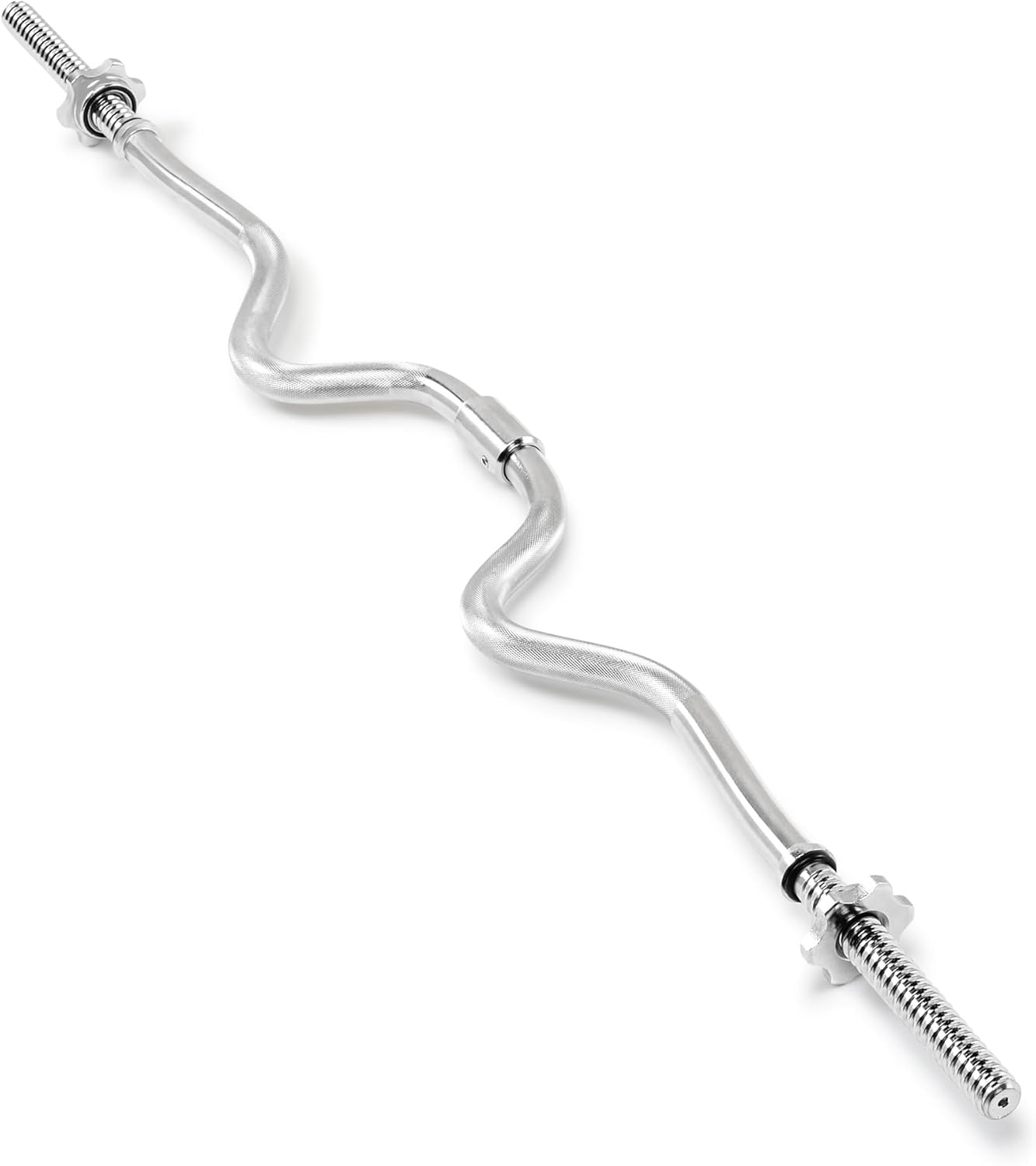 Marcy 1 inch Standard Curl Bar with Spin-Lock Collars Weightlifting Strength Training Home Gym Accessory for Triceps and Biceps