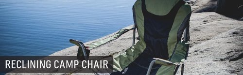 PICNIC TIME NHL Seattle Kraken Reclining Camp Chair, Beach Chair for Adults, Sports Chair with Carry Bag, (Black with Gray Accents)