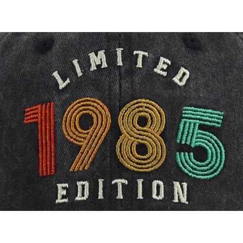 KKMKSHHG 30th 40th 80th Birthday Hat for Men Women, Adjustable Cotton Limited 1995 1985 1945 Edition Baseball Cap
