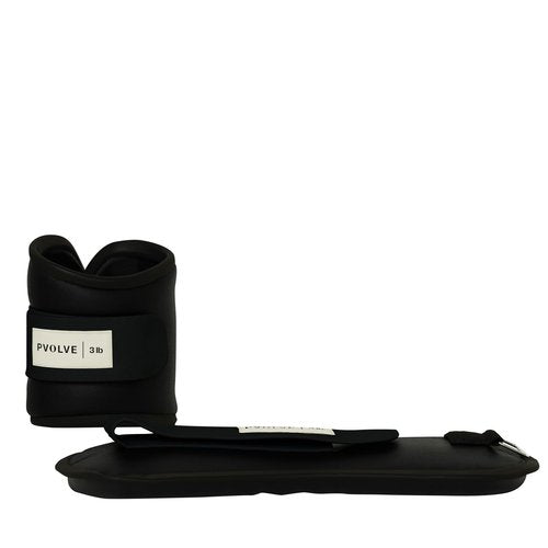 Pvolve 3lb Adjustable Ankle Weights for Men & Women, Wrist or Ankle Weights, Tone and Sculpt Your Body, Legs & Core, Used for at Home Workouts, Walking, Dancing or Pilates, 1 Pair