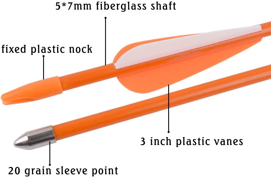 NIKA ARCHERY 24 26 28 30 Fiberglass Arrows for Youth Practise Recurvebow Compound Bow Shooting