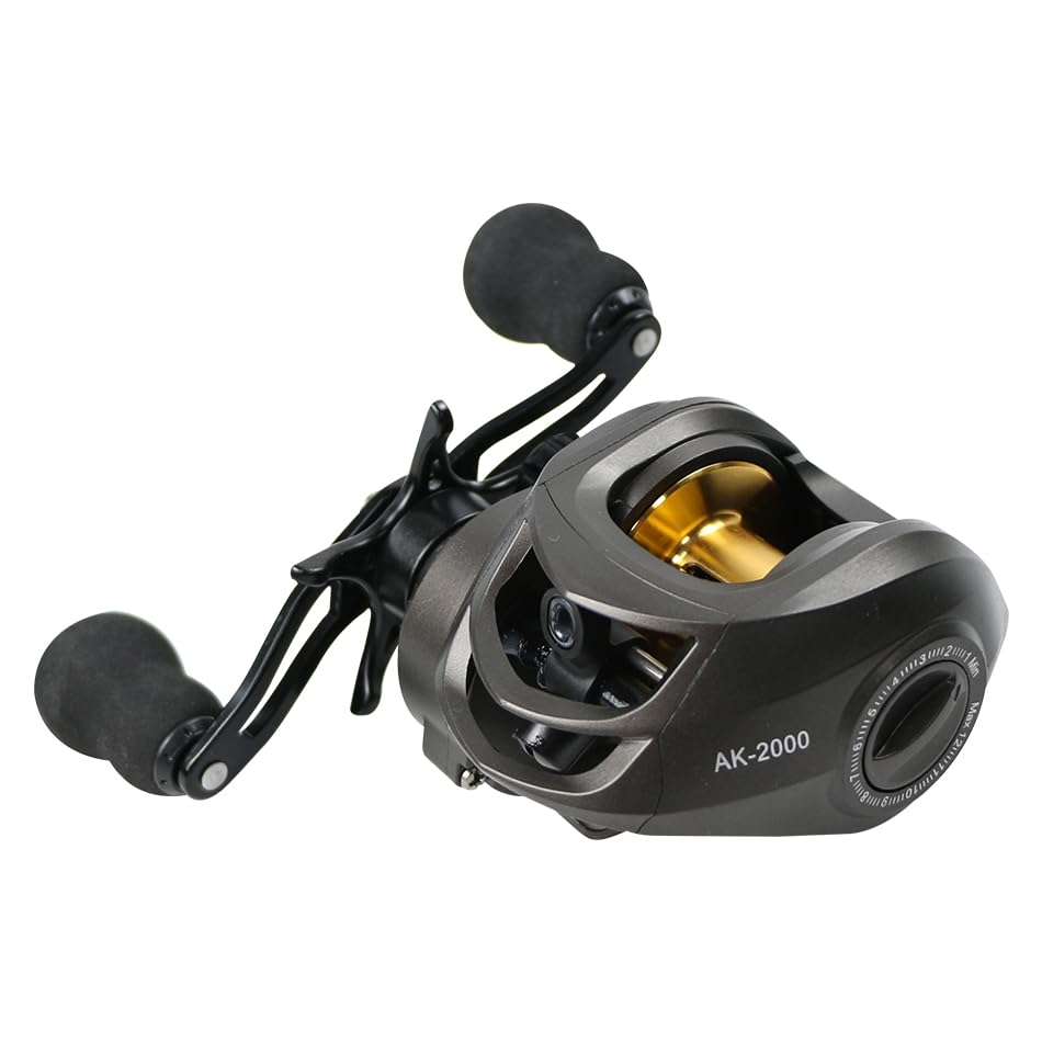 AK New Baitcasting Reel Saltwater Freshwater Fishing Reels Max Drag 8KG Light Surf Cast Reel Baitcaster Reels (Right Hand)