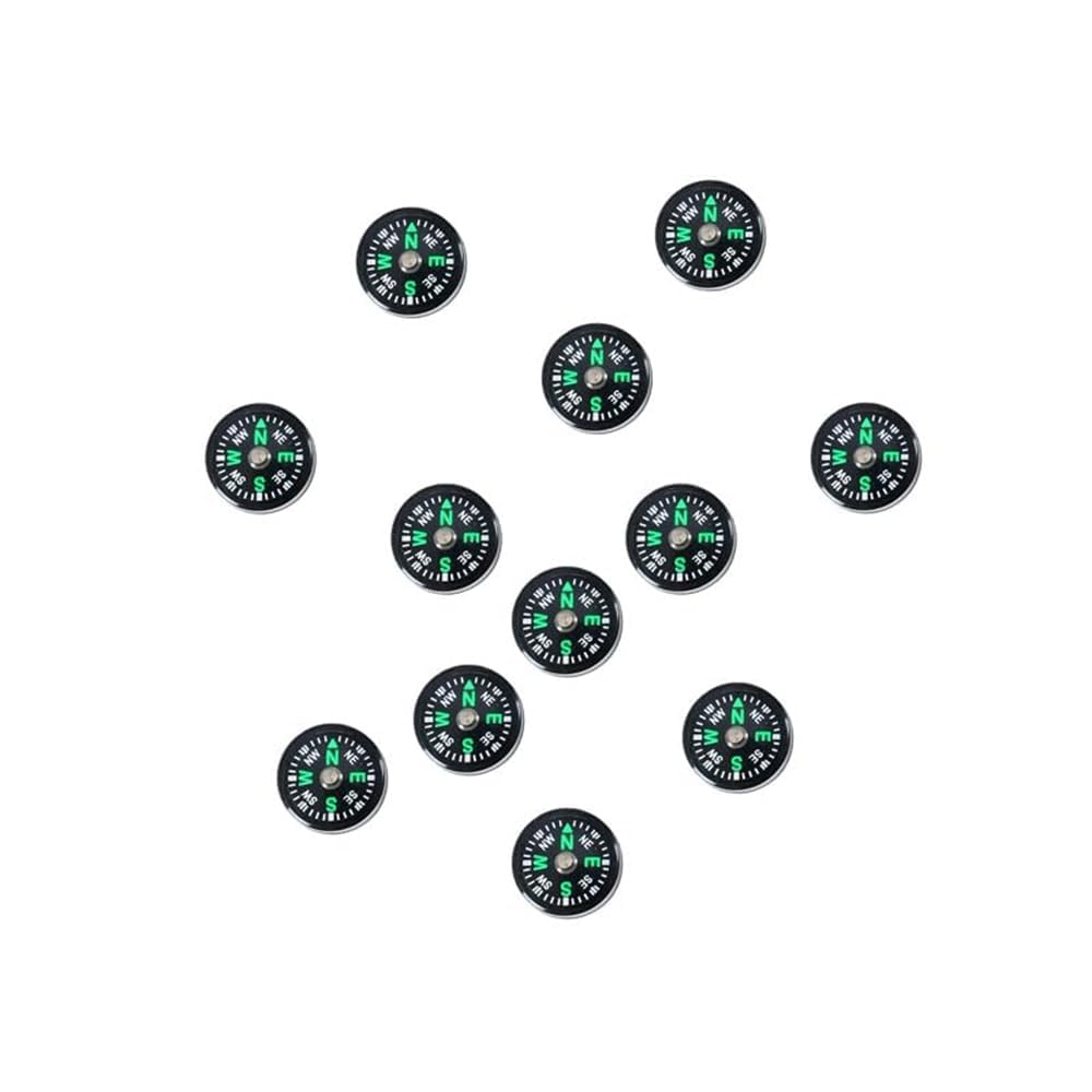 JEVLON 50 Pieces Mini Compass Small Button for Kids 20mm Bulk Hiking Liquid Filled Survival Set Camping Boating Touring Backpacking Outdoor Activities