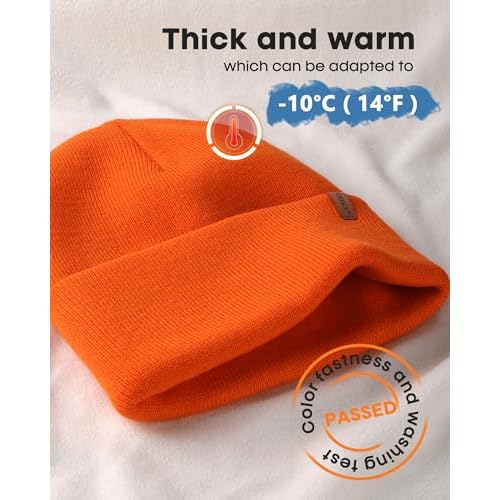 FURTALK Beanie for Men Women Cuffed Thick Knitted Unisex Winter Hat Beanies Skull Cap