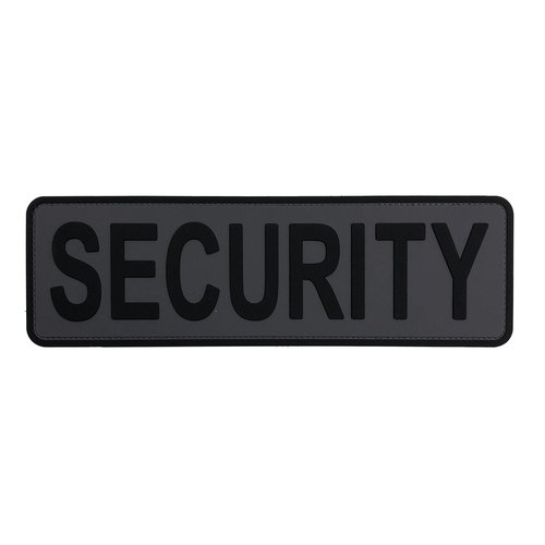 uuKen Security Patch PVC Gray Background 10"×3" for Vests Jackets Clothing Bags Backpacks with Hook Fastener Back(Gray Background,XL 10"×3")