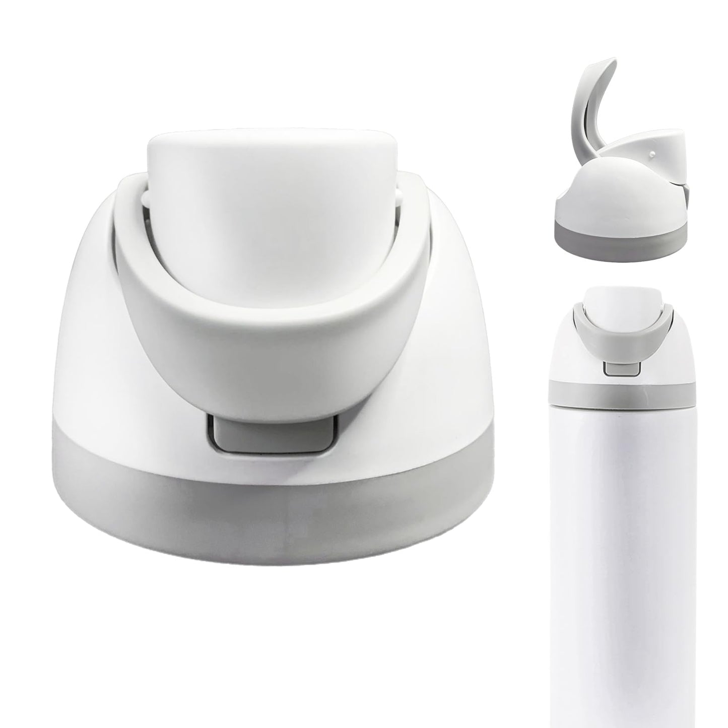 Apply to replacement lid,accessories, replacement parts,free sip lid,One Button Water Bottle Replacement Cap Compatible with Cup 16oz 24oz 32oz 40oz,BPA-Free(White)