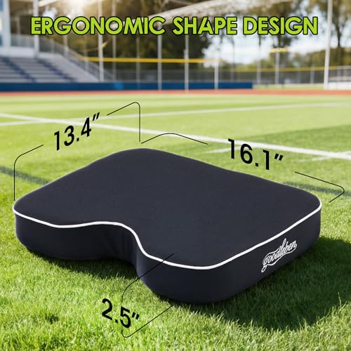 2 Pack Stadium Cushion with Dual-Layer Foam Support - Portable Waterproof Bleacher Pad