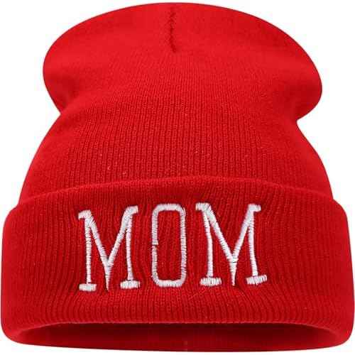 Letter Embroidered Beanie Hat Thanksgiving Gift Cuffed Skull Cap Knit Winter Warm Watch Hats for Women, Men
