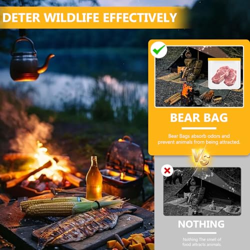 Reusable Odor Proof Bear Canister Bags for Camping Hiking Waterproof 10 Pack